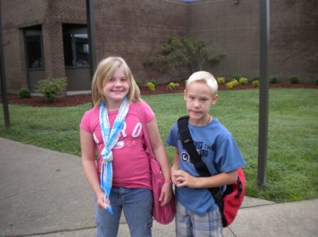 Karlee and Carson~first day of school 09