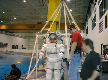 Me going in a EVA suit at Nasa