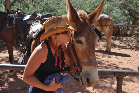 Zion ~ kissing my "mule"!