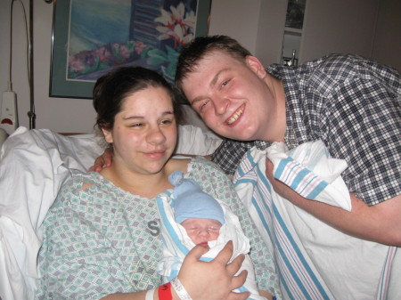 my son Nathan, Crystal and my grandson Tristan