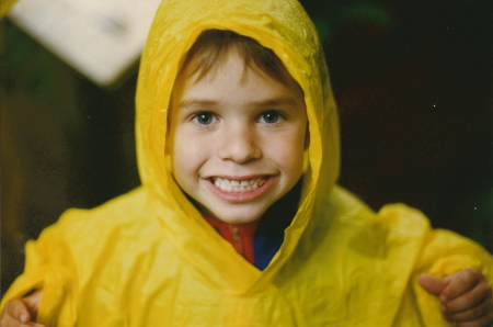 Evan in the rain