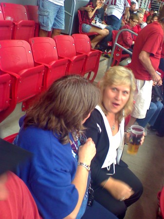 me and my friend at cardinal game