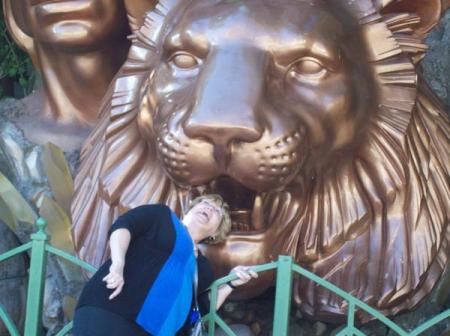 Me getting attacked by a lion in Vegas!