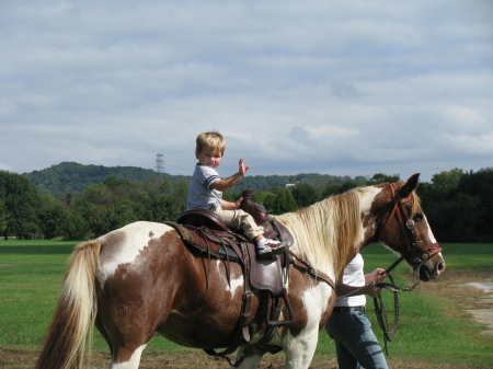 Crawford on his first horse