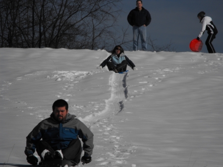 Sledding on Christmas Eve