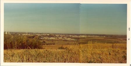 Grand Centre from atop Brady's hill fall 1976