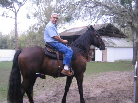 Riding the trails