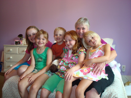 Nancy with Texas grandkids