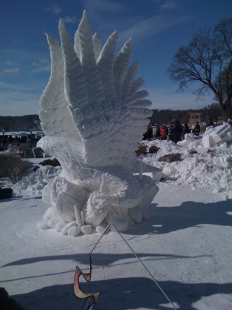Flight of Freedom - Eagle Ice Sculpture
