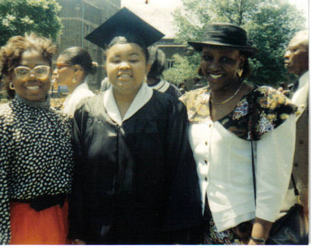 Liz, Molette, and Jennifer at Graduation 1991