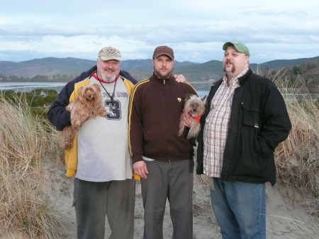 Me and my sons Thad, Jason & doggies