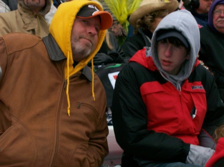 allen and ian freezing at the race 2008