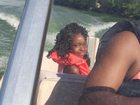 Kayla on boat