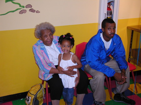 ...sister & brother with Grandma