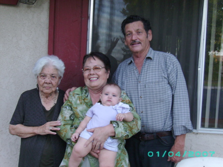 my dad, mom, grandma and my beautiful niece