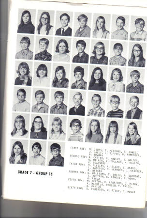 seventh grade class 1970-1971