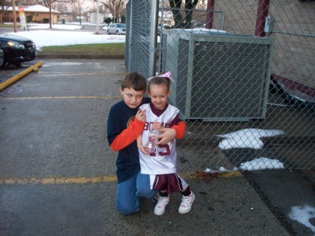 My son Jacob & Bj after B-ball game