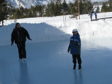 Ice skating in Yellowstone