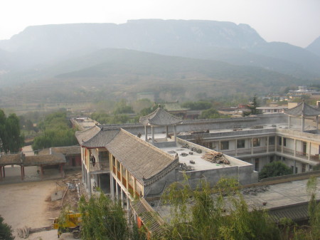 Our school dorm buildings and Shaolin hills