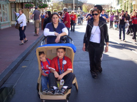 Erica, Noah & Chris at Disney Wrold - Mar 09