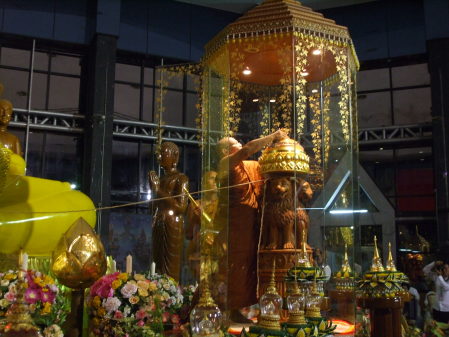 Placing the Lord Buddha relic back