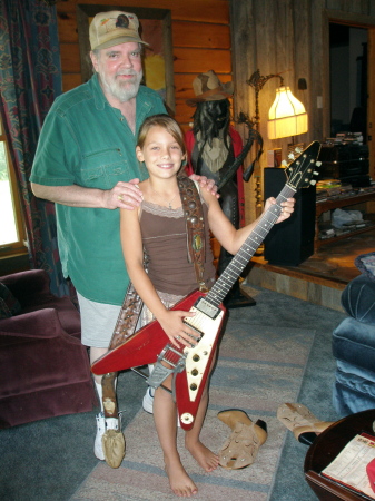 My granddaughter Jess with blues legend Lonnie