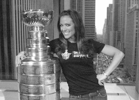 Daughter Carrie with Stanley Cup