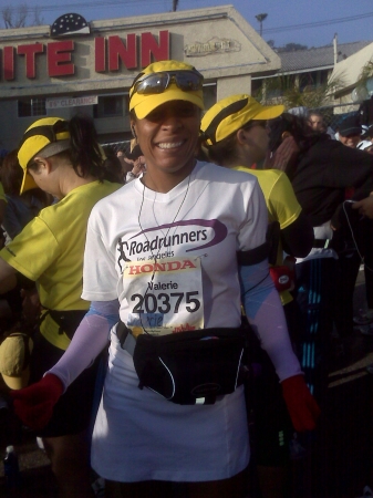 2008 LA Marathon (start line, I was freezing!)