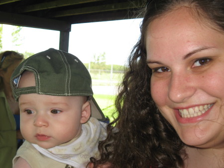 My daughter, Kristen, with her nephew.