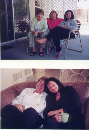 Joan, Bonnie and me at Bonnies. Middle 1990's