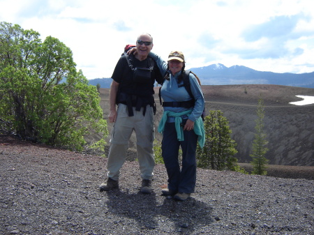Cinder Cone with a fellow hiker