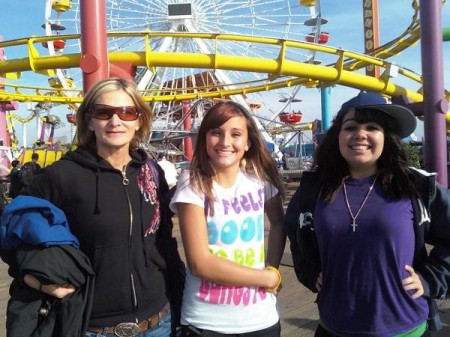 Santa Monica pier with my girls