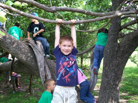 Adam on a school trip