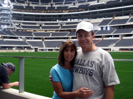 Jerry and Lynne touring Cowboys Stadium