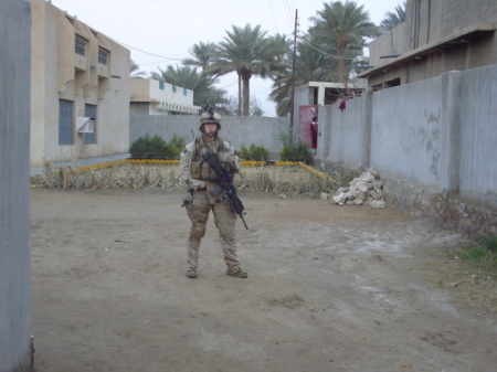 Clint patrolling in Iraq