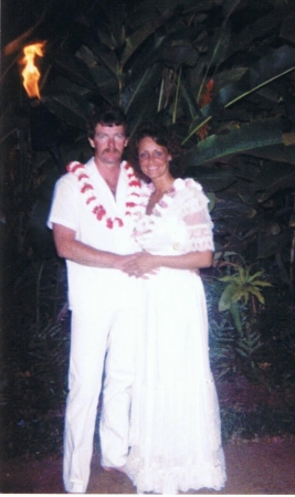 Married in Hawaii, 1986  " Aloha!"