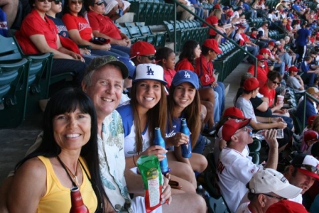 The Fam at Dodger game...