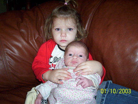 My granddaughters Assunta 2 & Bailey 1month