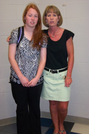 Mu daughter and I at 8th grade graduation May