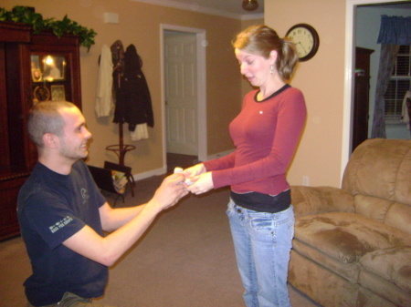 Kevin proposing to his girlfriend!