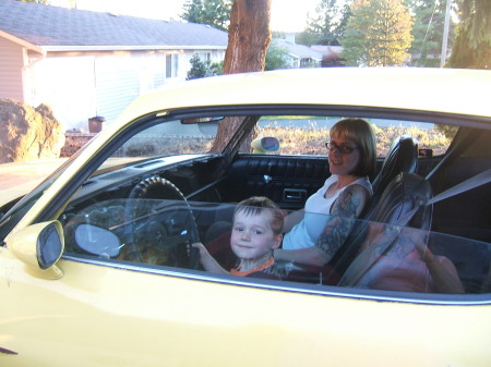 Liam in Papa's car.