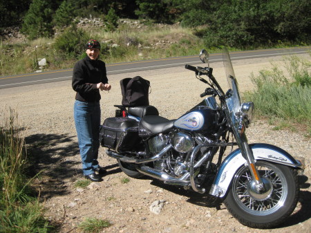 Kelly and 02 Heritage Softtail Classic Harley