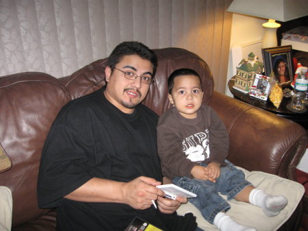 My  Son Raymond  and my grandson Alexander.