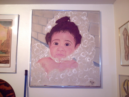 painting of my daughter Irene as a baby