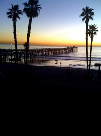 Sunset over the beach