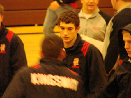 Taylor at wrestling match