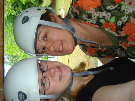 My daughter and I about to Zipline in Jamaica