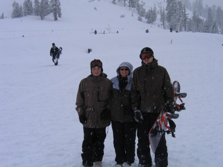 Skiing with my sons Michael and Jacob.