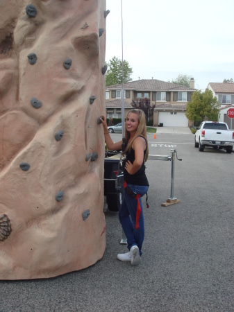 Rock wall at Amber's 16th b-day party