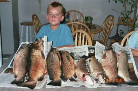 Fishing 2003.  Chandler and Braeley